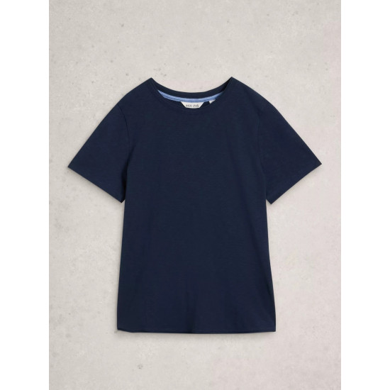 White Stuff Clara Crew Neck Short Sleeve Tee in Dark Navy