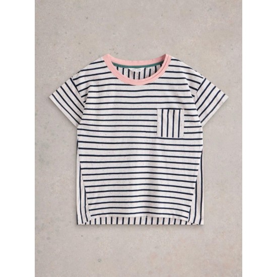 White Stuff Dani Tee in Navy Multi