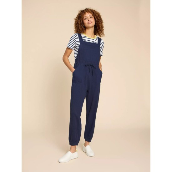 White Stuff Daphne Jersey Dungaree in French Navy