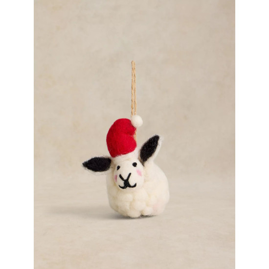 White Stuff Fluffy Sheep Hanging Dec in Ivory Multi