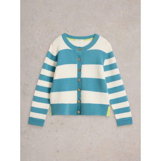 White Stuff Jana Cardi in Blue Multi