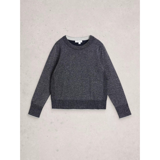 White Stuff Katie Sparkle Jumper in Dark Navy