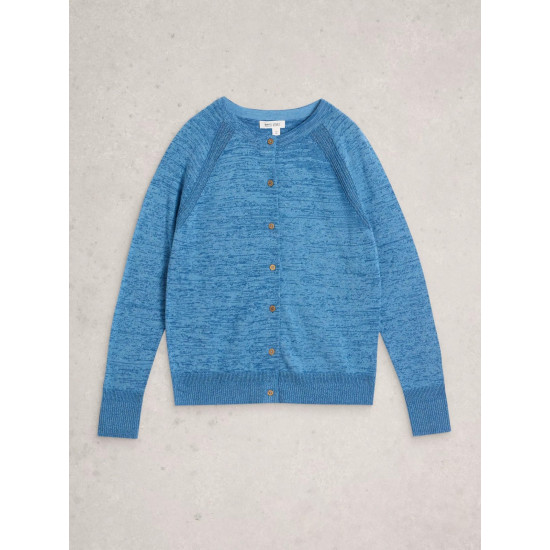 White Stuff Lulu Twist Cardi in Mid Blue