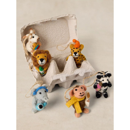 White Stuff Safari Animals Egg Box in Blue Multi