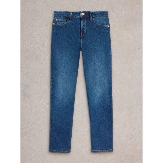 White Stuff Taylor Straight Jean in Mid Denim